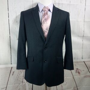 Statement Italian 40R Gray Suit Blazer Sport Coat